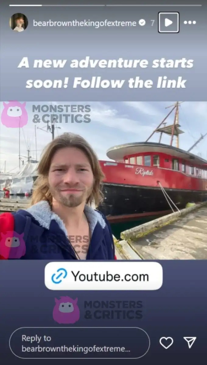   Bear Brown Instagram Story sobre o retorno do Alasca