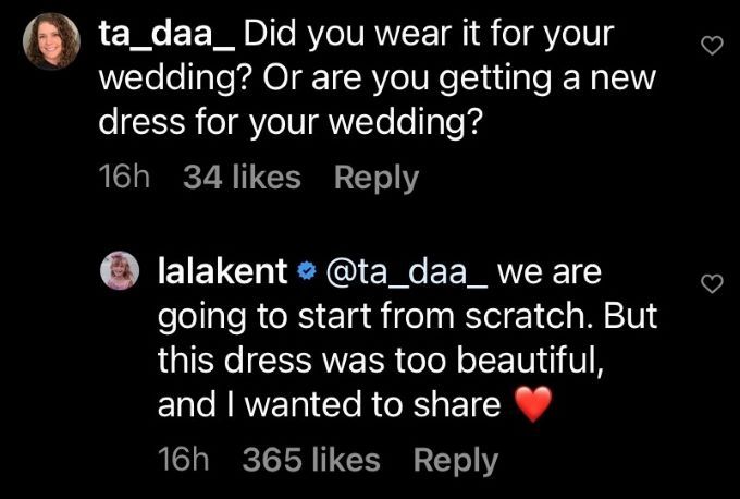 Comentário de Lala Kent