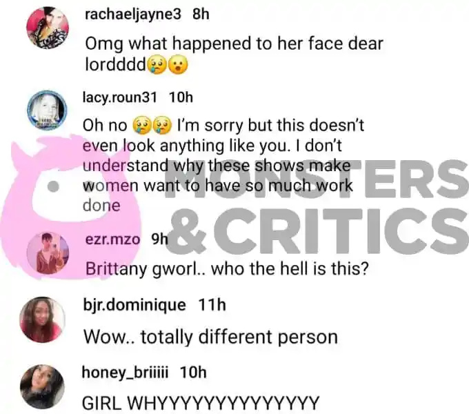   bancos de bretaña' instagram followers comment on her appearance