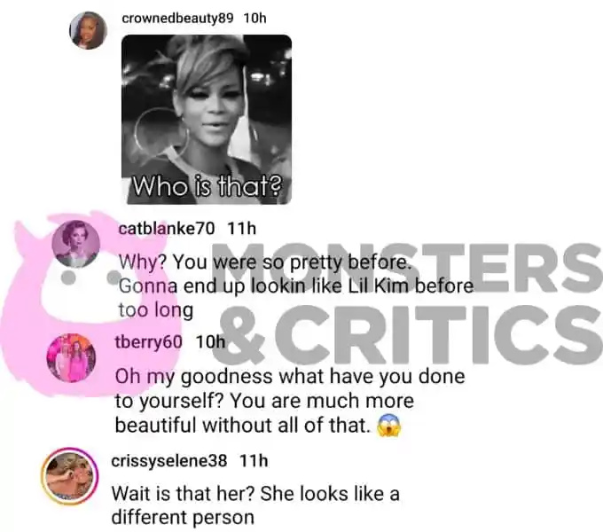   bancos de bretaña' instagram followers comment on her appearance