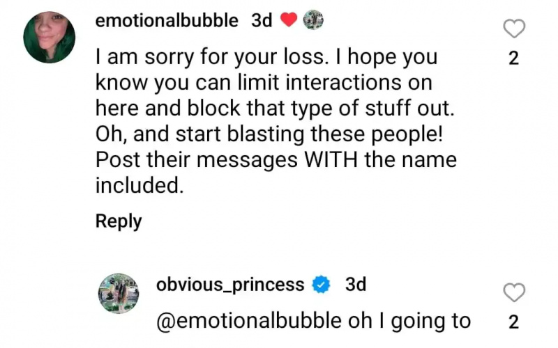 holly weeks odgovara instagram pratitelju