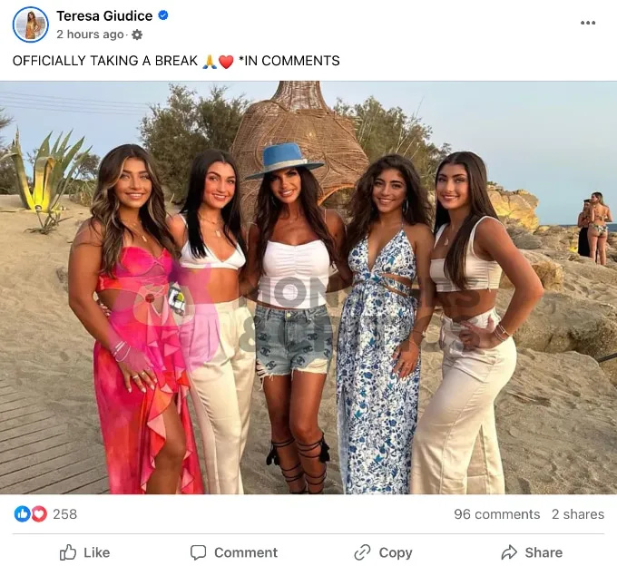 Teresa Giudice's Facebook post