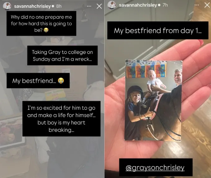   Savannah Chrisley's Instagram post.