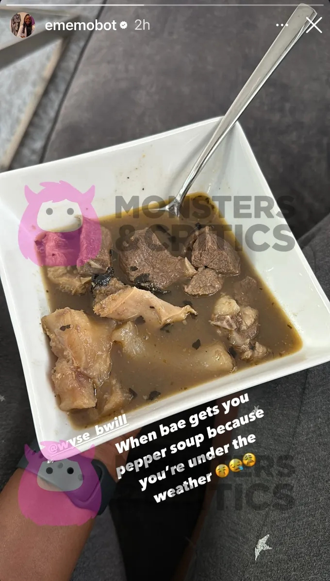 Historia de Instagram de Emem Obot