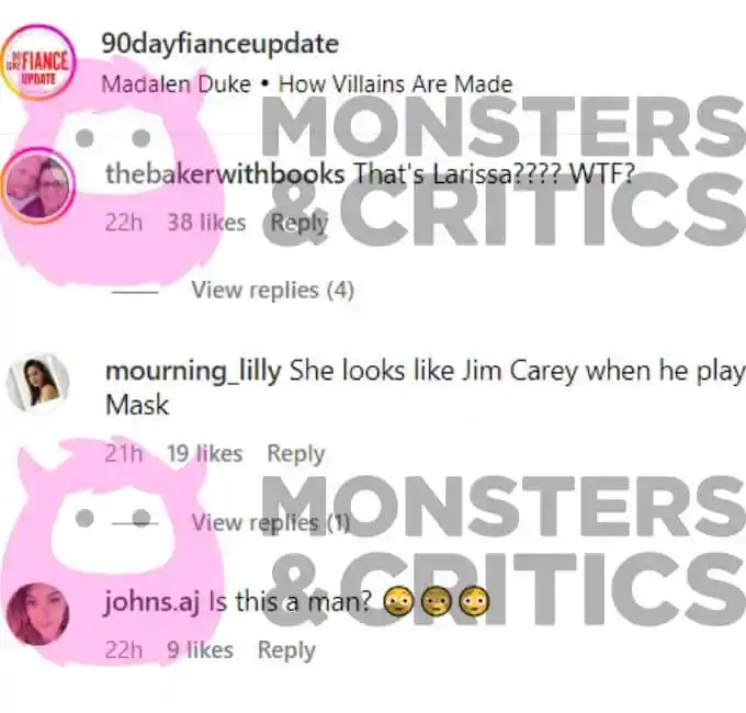   90 dages forlovede seere kommenterer larissa lima's appearance on instagram