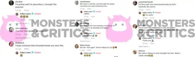   Kaily Lowry's tiktok followers comment on her video confessions