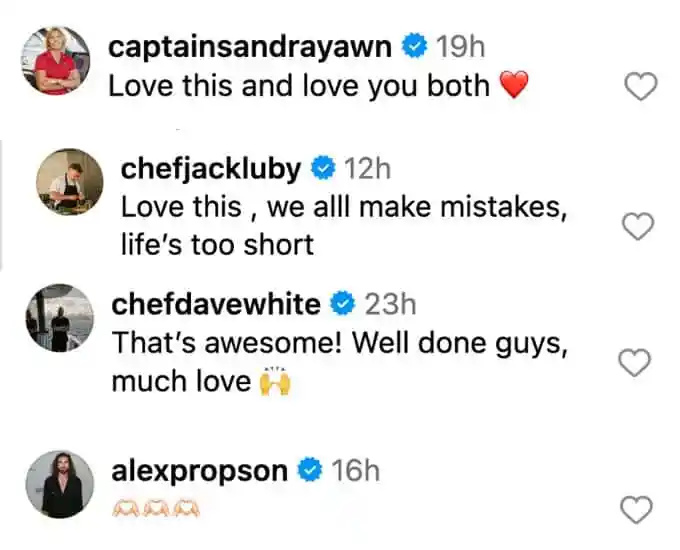   A família Below Deck responde a Natalya e Kyle's message