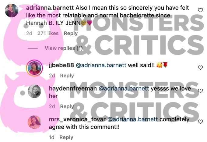 Jen Tran's comment section