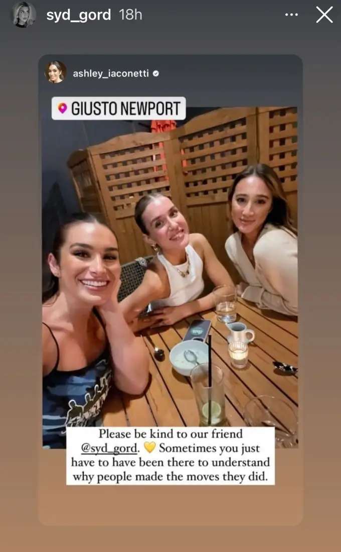 Sydney Gordon Instagram Story