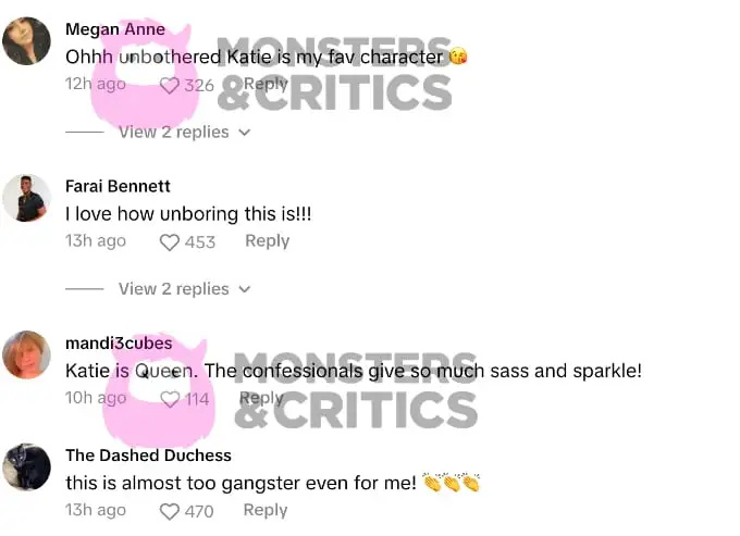   Az RHOC kommentálja Katie Ginellát's TikTok post