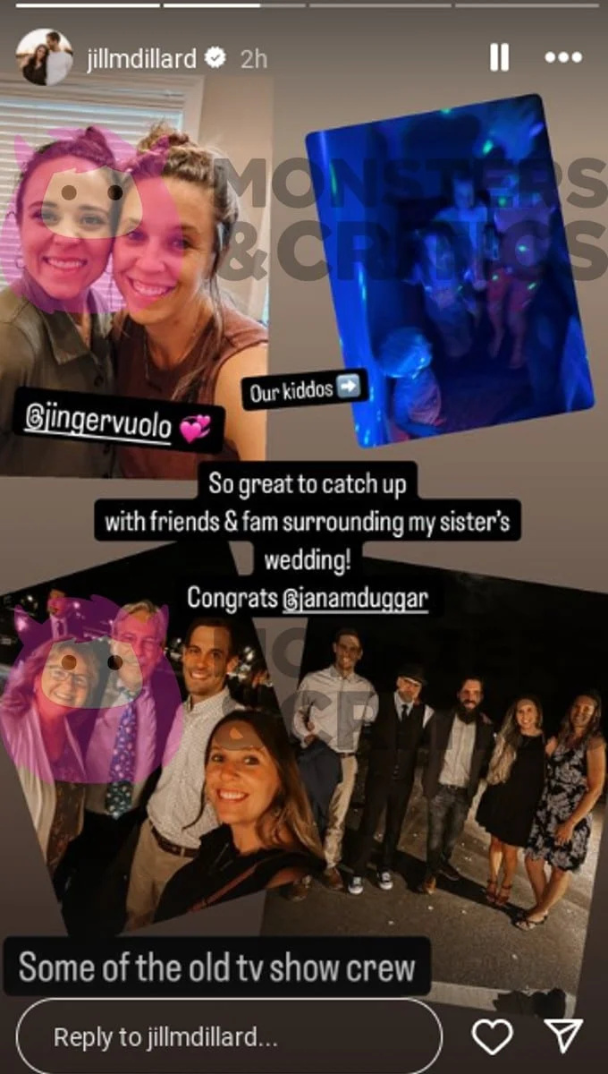  Jill Duggar's Instagram Story posing with crew members 