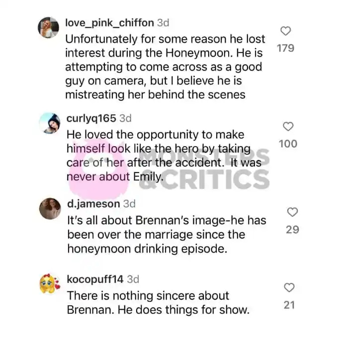   MAFS-Zuschauerkommentare auf Instagram