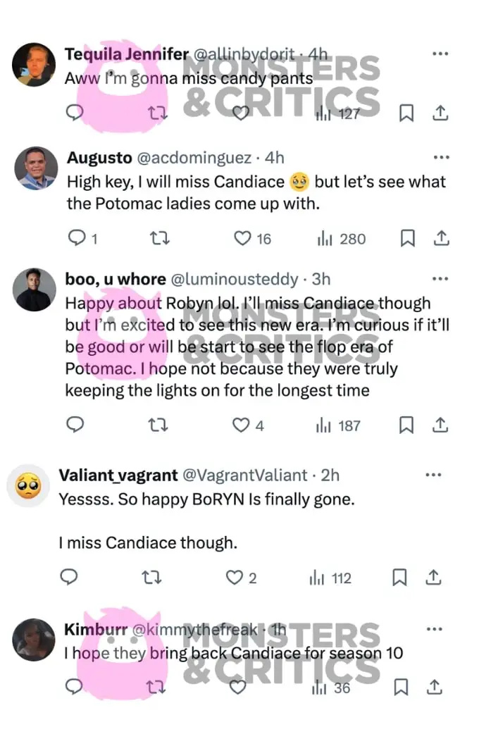   Os telespectadores do RHOP já estão sentindo falta de Candiace Dillard