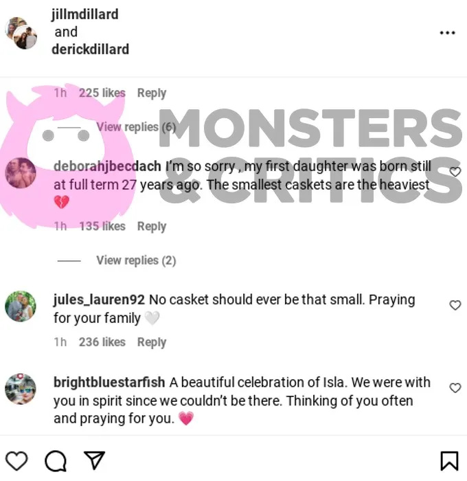   Komentari ispod Jill Duggar's funeral post 