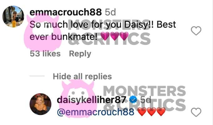  Emma Crouch risponde a Daisy's IG post