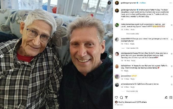  Gerry Turner posa com seu pai para o pai's Day