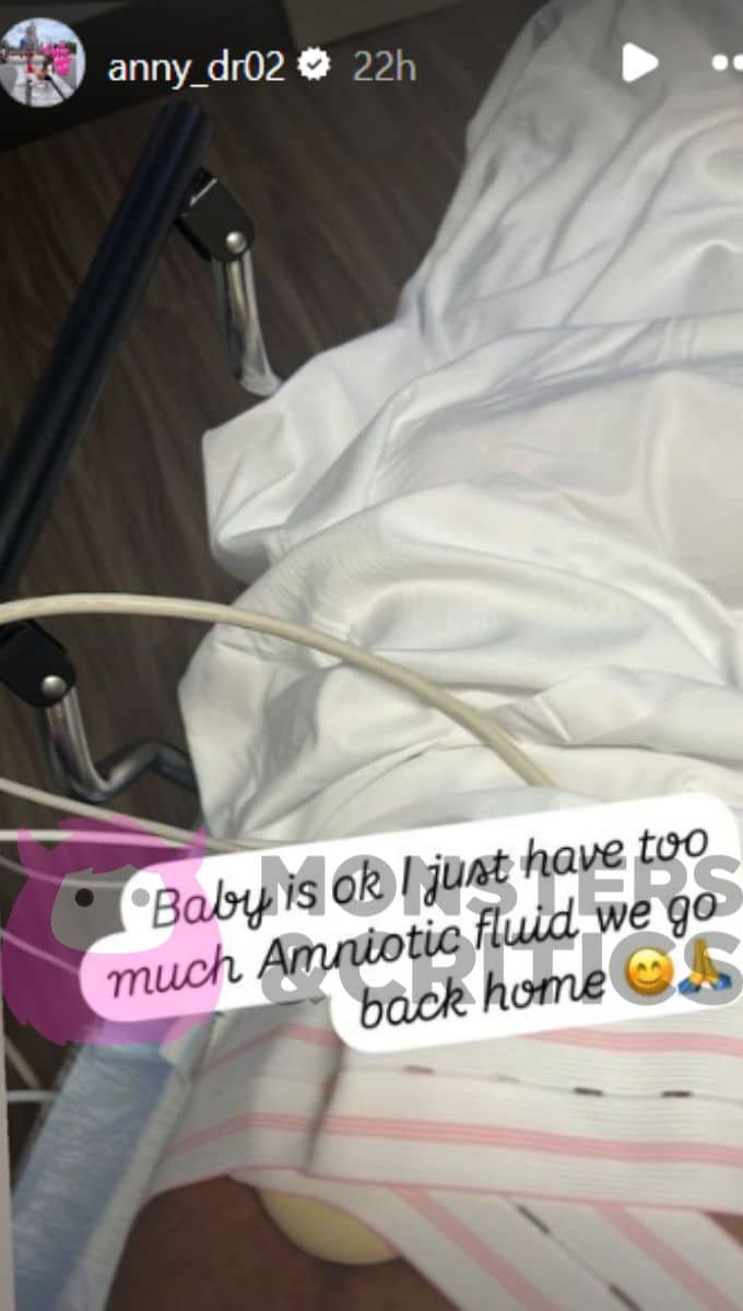  anny francisco споделя болнична снимка в своята история в Instagram