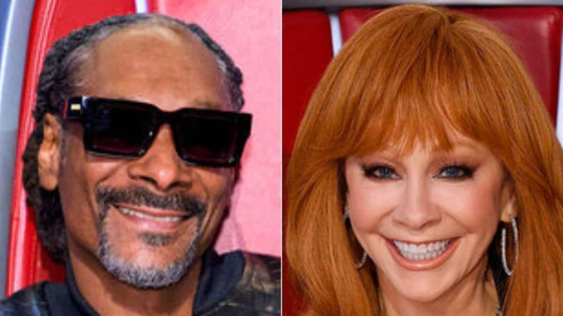   Fotos de imprensa da 26ª temporada do The Voice de Reba McEntire e Snoop Dogg