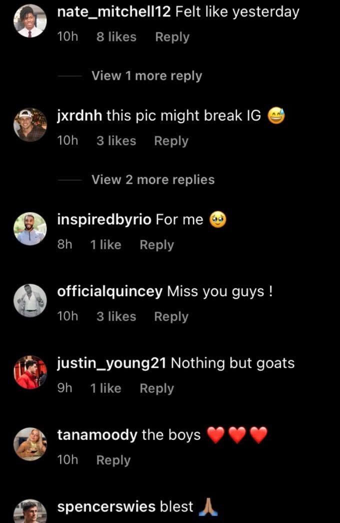 Jordan Vandergriff's comment section