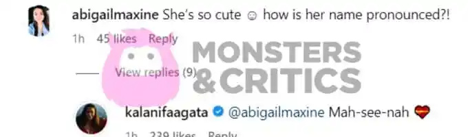   Der gesperrte Kunde antwortet einem Fan auf Instagram bezüglich Monat's name