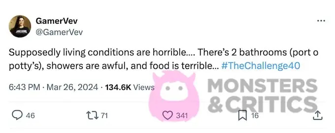   Screenshot des Gamervev-Tweets über die Lebensbedingungen der Challenge-Saison 40