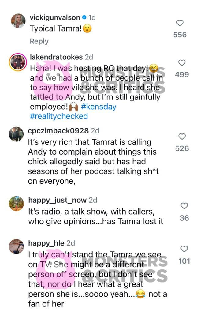 RHOC-fans smækker Tamra Judge over hendes opførsel.