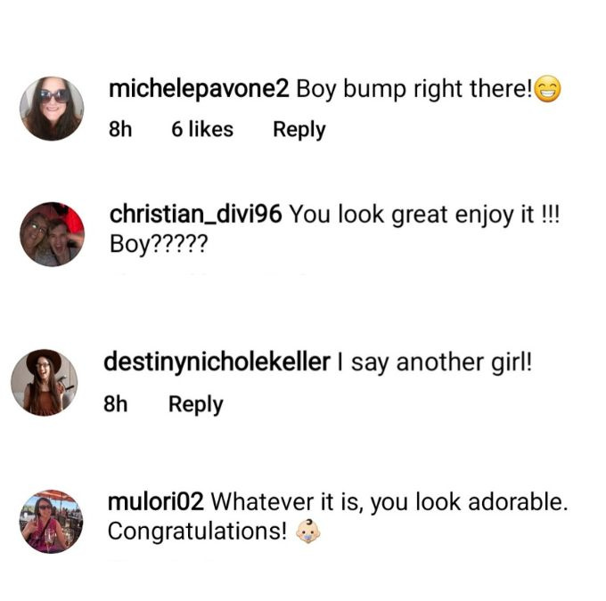  madison smeđa's followers comment on her baby bump "popping" on IG