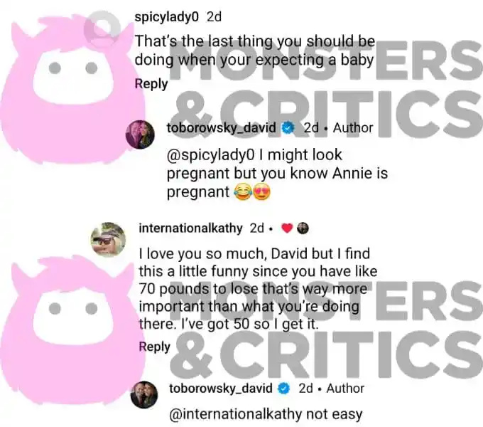 David Toborowsky's instagram followers comment on his daddy makeover