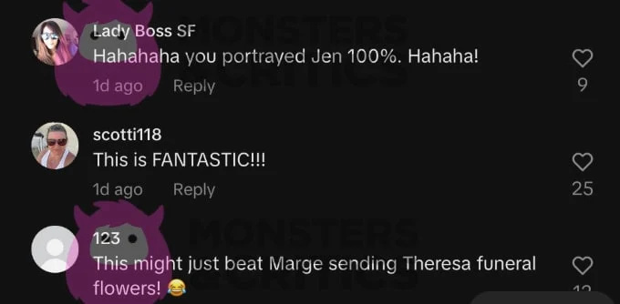   Fännid reageerivad Danielle'ile's TikTok. 