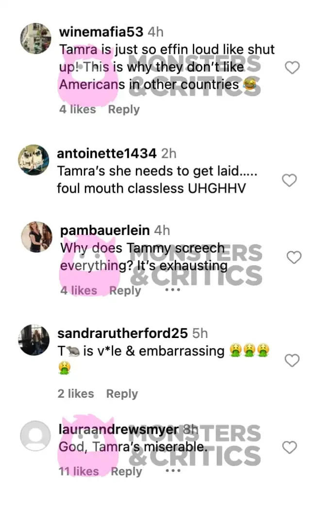   Феновете на RHOC критикуват Tamra Judge в Instagram