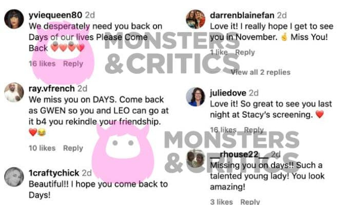 Los fanáticos de Days se entusiasman con Emily