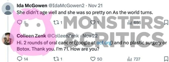 Colleen Zenk risponde al troll