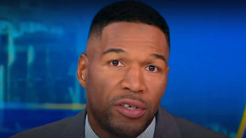   rosto de Michael Strahan fotografado em um episódio da GM de julho de 2024 na ABC