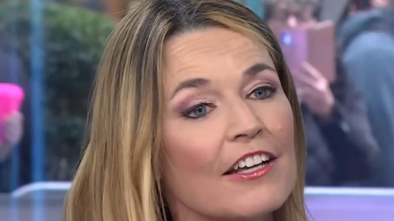   foto do rosto de Savannah Guthrie na entrevista com Richard Gere na NBC hoje