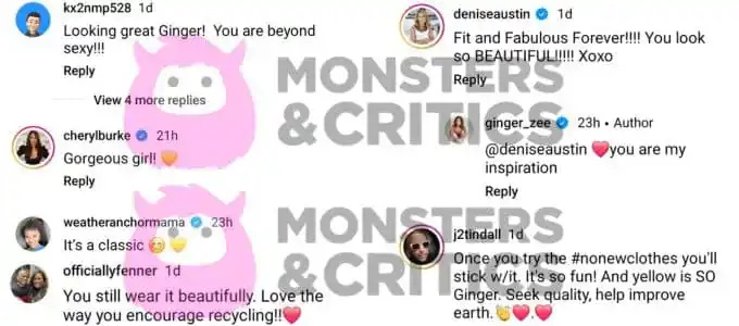   gengibre zee's instagram followers comment on her yellow dress