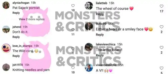   visualizadores da roda da fortuna dão ideias a Vanna White no Instagram
