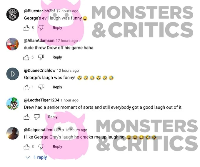   captura de tela do preço está certo comentários do youtube sobre desenho tendo um momento no palco
