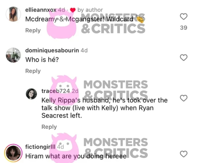   I fan commentano un post di Mark Consuelos su Instagram