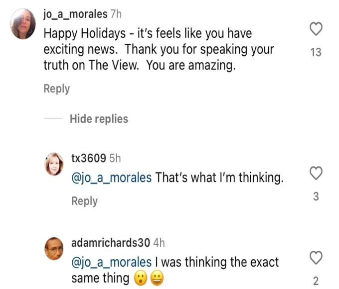   Алисса Фара Гриффин's Instagram post has fans wondering if she is expecting.