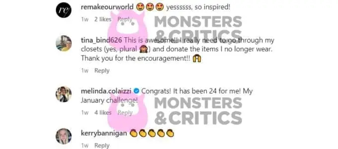   mar de gengibre's instagram followers comment on her no new clothes challenge participation
