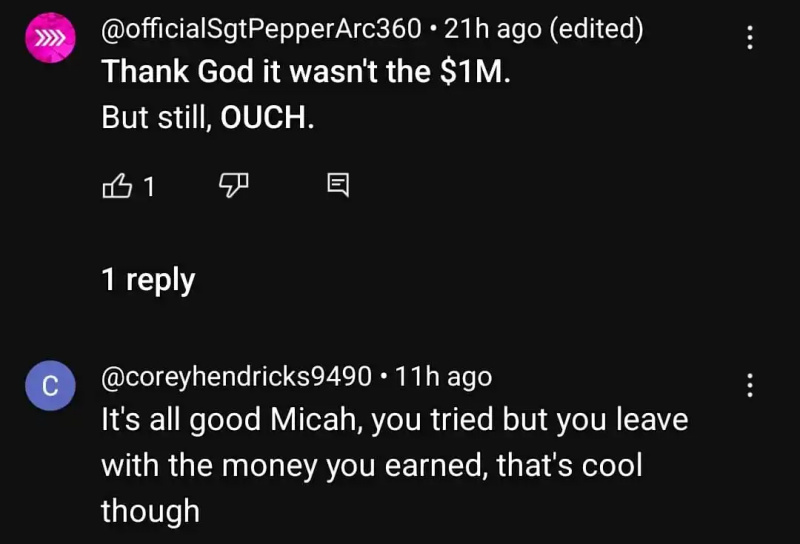 kolo sreće gledatelji komentiraju na youtubeu na micah's bonus round