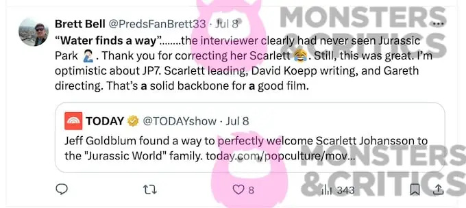 Twitter-Screenshot von „Culture Crave“-Kommentare darüber, dass Savannah Guthrie die Filmreihe durcheinander gebracht hat