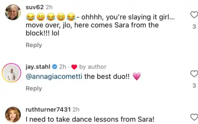   Феновете казват на Джей Ло'move over' when they see Sara Haines dance