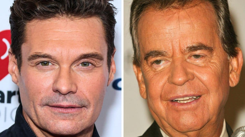   Ryan Seacrest no iHeartRadio Music Festival de 2022 e Dick Clark no 32º American Music Awards anual