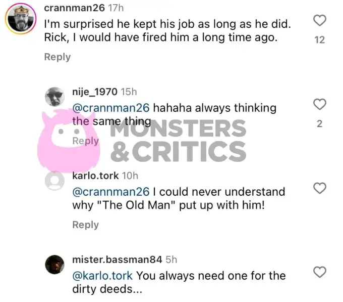 Reakcija obožavatelja na video na Instagramu Chumleeja i Ricka Harrisiona
