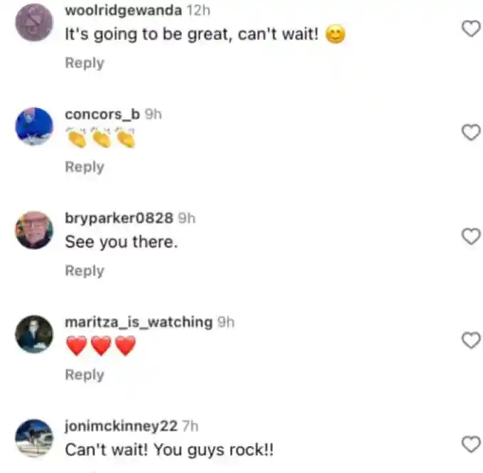 粉丝在直播中发帖's Instagram after the announcement the show is filming in L.A. in March.