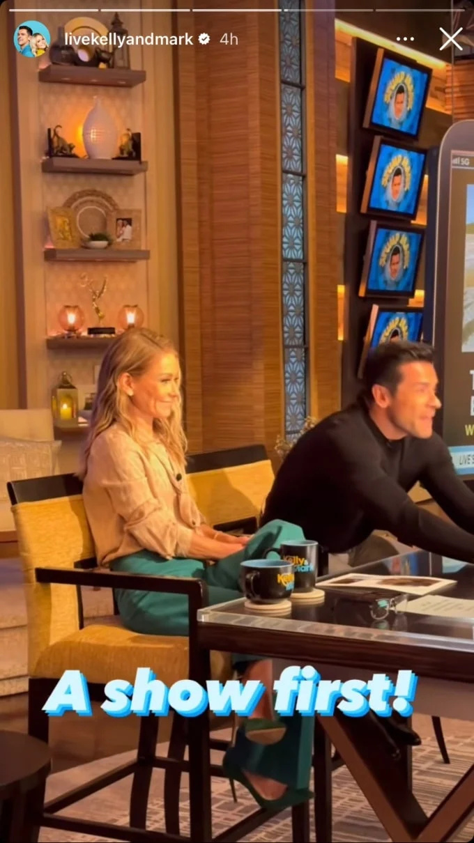   Live with Kelly i Mark udostępnili zdjęcie Kelly Ripy i Marka Consuelosa z programu.