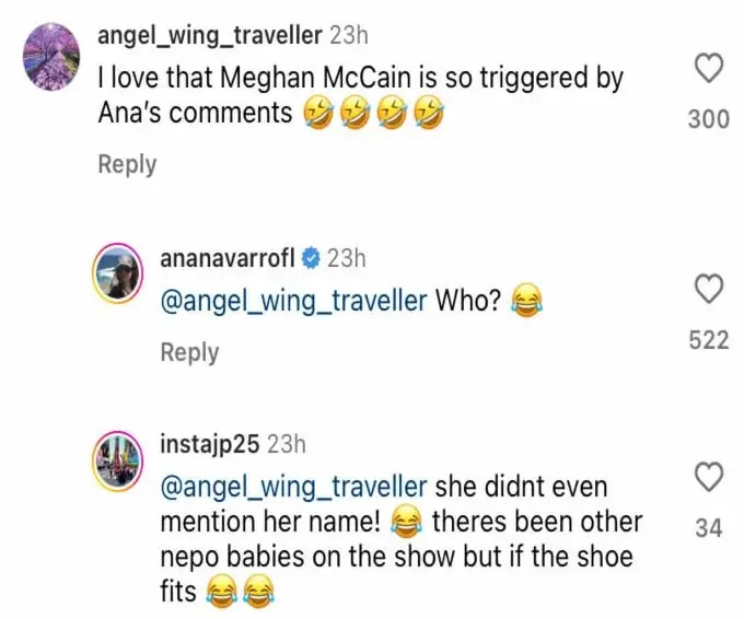 Objava obožavatelja o Ani Navarro's Instagram posting.