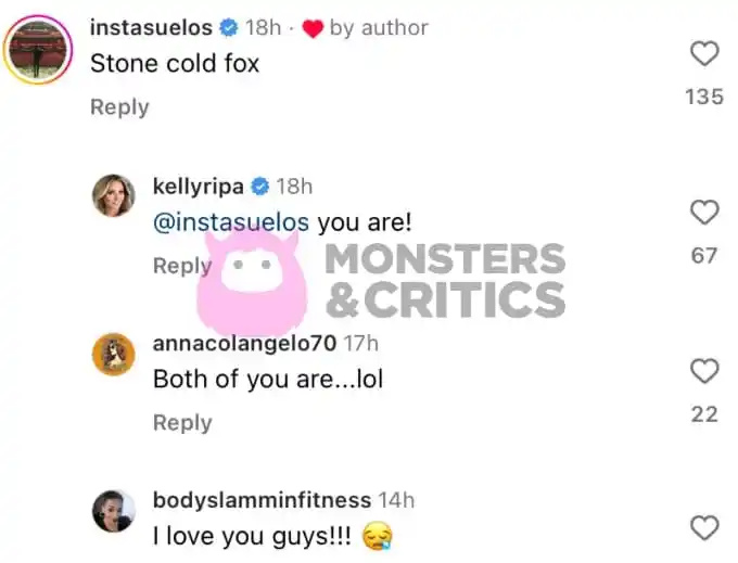 马克·康苏洛斯 (Mark Consuelos) 对凯利·里帕 (Kelly Ripa) 的评论's looks on Instagram
