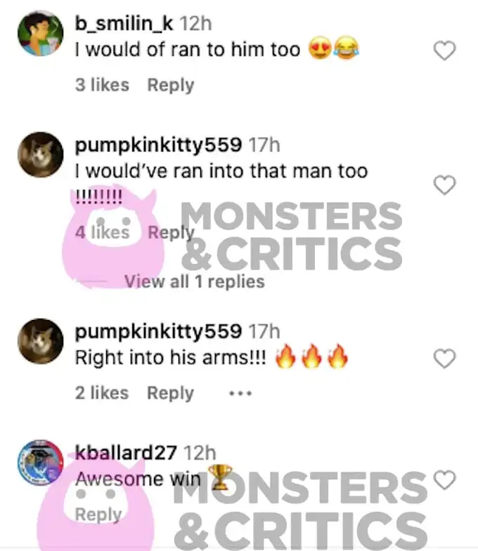   skærmbillede fra prisen er den rigtige video på instagram, da seerne reagerer på, at deltageren vinder